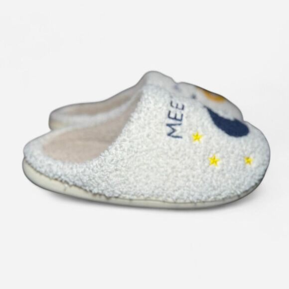 Taylor Swift themed “Meet me at Midnight” Women's White Enroidered slippers - Picture 3 of 8